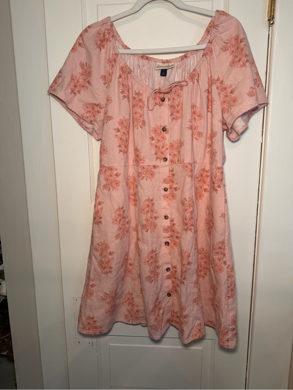 Universal Thread Pink Floral Button-Front Top
